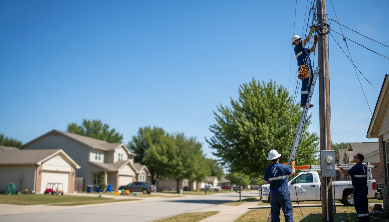 Residential electrician providing installation services in Kansas, OK